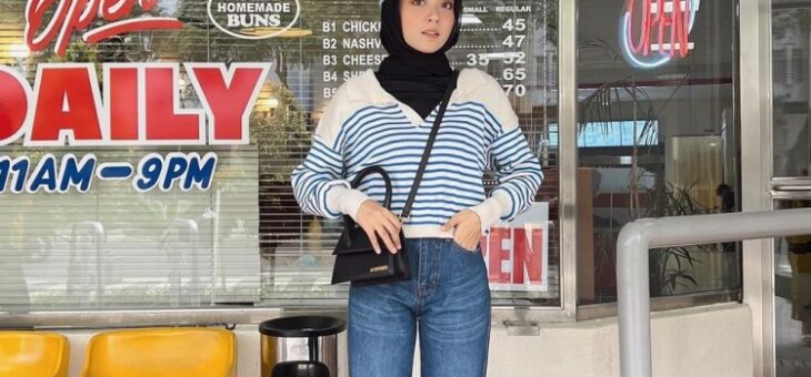 Inspirasi Mix and Match Outfit Gunakan Striped Shirt Buat Hijabers